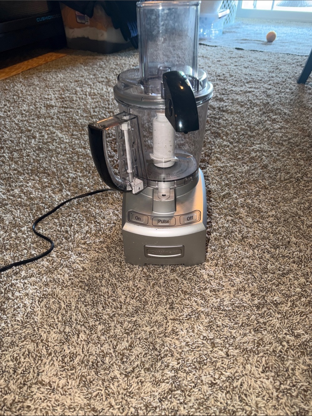 Cuisinart Silver and Black Food Processor with Clear Work Bowl